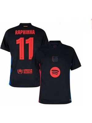FRAGOLA B.a.r.c.e.l.o.n.a 2024/25 Yeni Sezon Raphinha Deplasman Forması (Black)