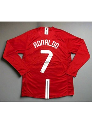 FRAGOLA Cristiano Ronaldo 2008 Sezonu Efsane Nostaljik Kırmızı Uzun Kollu Yetişkin Forması