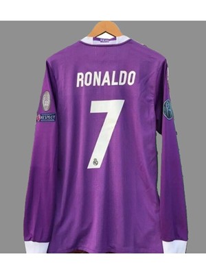 FRAGOLA Cristiona R,o,n,a,l,d,o, Mor Real.madrid. 2017 Cardif Ligi Uzun Kollu Yetişkin Futbol FORMASI7674446