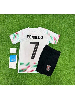 FRAGOLA Portekiz Yeni Sezon Cristiano Ronaldo Deplasman Forması (Whitenew)