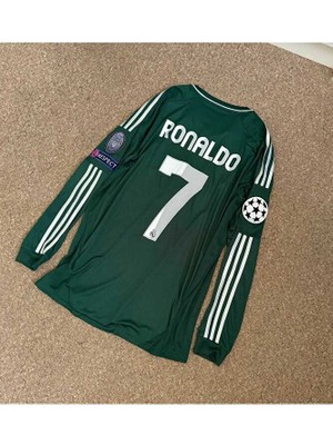 FRAGOLA R.madridd 2012/13 Sezonu Cristiano Ronaldo Uzun Kol Özel Nostalji Forması (Green)