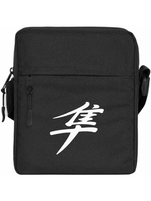 Wakha Hayabusa White Logo Omuz Çantası Siyah Renk