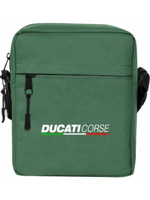Wakha Ducati Corse Text Omuz Çantası Yeşil Renk