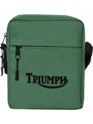 Wakha T. Motorcycles Logo Omuz Çantası Yeşil Renk