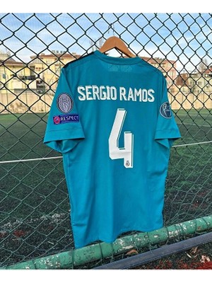 FRAGOLA R.madridd 2017/18 Sergio Ramos Turkuaz Yetişkin Forması