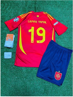 FRAGOLA Ispanya Euro 2024 Finali Efsane Lamine Yamal Çocuk Forması 4'lü