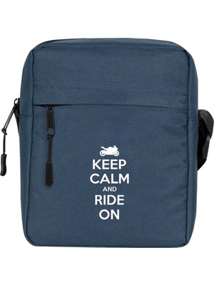 Wakha Keep Calm And Ride On Omuz Çantası Lacivert Renk