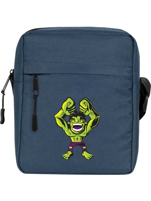 Wakha Hulk Cartoon Omuz Çantası Lacivert Renk