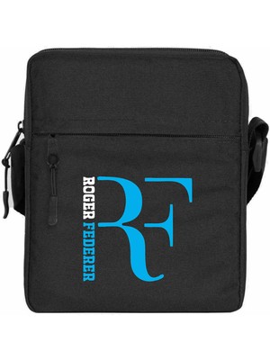 Wakha Roger F. Blue Logo Omuz Çantası Siyah Renk