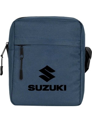 Wakha Suzuki Logo Text Black Omuz Çantası Lacivert Renk