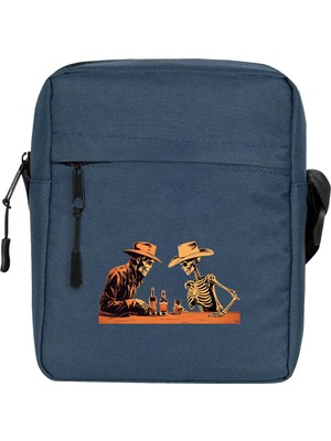 Wakha Skelton Cowboy Bar Omuz Çantası Lacivert Renk
