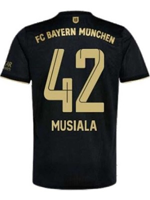 FRAGOLA Bayern/münih 2021/22 Sezonu Jamal Musiala Deplasman Forması (Siyahgold)