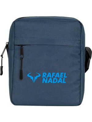 Wakha Rafael N. Blue Logo Text Omuz Çantası Lacivert Renk