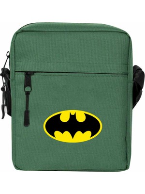 Wakha Batmn Logo Omuz Çantası Yeşil Renk