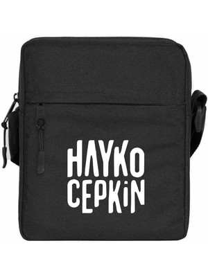 Wakha Hayko Cepkin Text Omuz Çantası Siyah Renk
