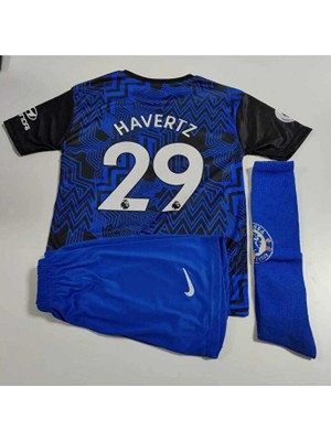 FRAGOLA Chelsea 2023/24 Yeni Sezon Kai Havertz Çocuk Forması Şort Çorap 3'lü Set
