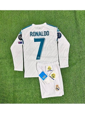 FRAGOLA Kiev Şampiyonlar Ligi Finali Cristiano Ronaldo Uzun Kol Çocuk Forması 4'lü Set (Armalı)