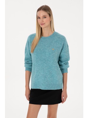U.S. Polo Assn. Kadın Mint Bisiklet Yaka Kazak 50309699-VR152