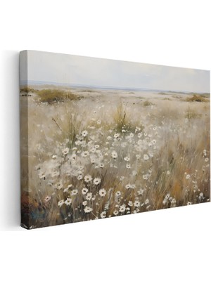 Artarilion Kanvas Yatay Duvar Tablosu Kanvas Vintage Papatyalar Ev Ofis Salon Modern Duvar Tablosu