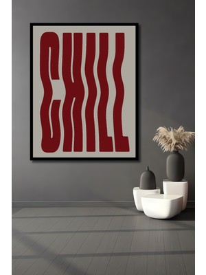 Teona Ahşap Çerçeve Görünümlü Rahatla Yazısı Dekoratif Ahşap Mdf Ev Duvar Tablo Dikdörtgen Ev Duvar Tablo