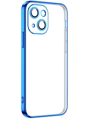 iPhone 13 Mini Uyumlu Aden Krep Kapak-Mavi
