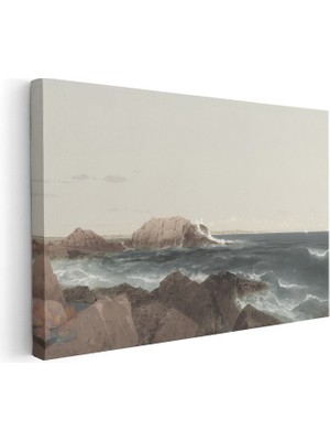 Artarilion Kanvas Yatay Duvar Tablosu Kanvas Kayalıklarve Deniz Ev Ofis Salon Modern Duvar Tablosu