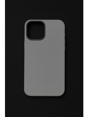 iPhone 15 Pro Max Magsafe Destekli Karbon Dokulu Krom Çerçeveli Premium Kılıf - Palermo