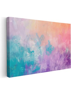 Artarilion Kanvas Yatay Duvar Tablosu Kanvas Pastel Firca Darbeleri3 Ev Ofis Salon Modern Duvar Tablosu
