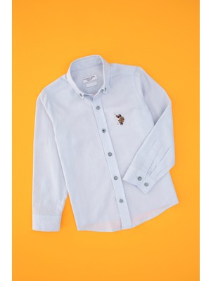 U.S. Polo Assn. Erkek Çocuk Açık Mavi Basic Gömlek Regular Fit Trend Stil 50307704-VR003