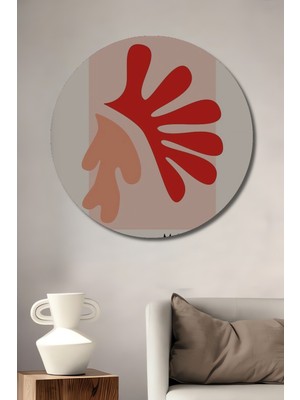 Teona Ahşap Dekoratif Ahşap Yuvarlak Çerçeve Görünümlü Tablo Papiers Découpés Matisse