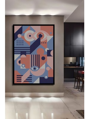 Teona Ahşap Çerçeve Görünümlü Soyut Sanat Dekoratif Ahşap Mdf Ev Duvar Tablo Dikdörtgen Ev Duvar Tablo