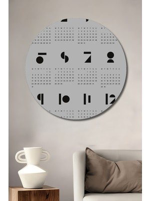 Teona Ahşap Modern Minimalist Numaralar Dekoratif Ahşap Mdf Işyeri Duvar Tablo Yuvarlak Işyeri Duvar Tablo
