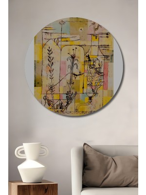 Teona Ahşap Paul Klee Soyut Sanat Ahşap Mdf Dekoratif Ev/işyeri Duvar Tablo Yuvarlak Ev/işyeri Duvar Tablo