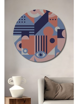 Teona Ahşap Soyut Sanat Dekoratif Ahşap Mdf Ev/işyeri Duvar Tablo Yuvarlak Ev/işyeri Duvar Tablo