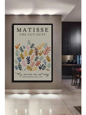 Teona Ahşap Çerçeve Görünümlü Matisse Dekoratif Ahşap Mdf Işyeri Duvar Tablo Dikdörtgen Işyeri Duvar Tablo