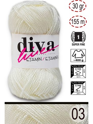 Diva İplik Diva Etamin 03 Kemik