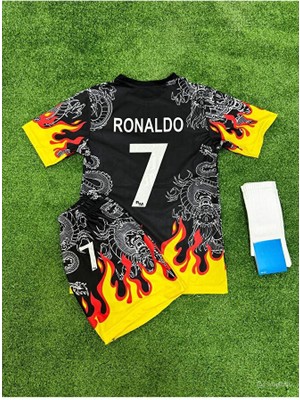 Legent Lady R.e.a.l'm.a.d.r.i.d' Cristiano Ronaldo Alevli Çocuk Forması 3 Lü Set T-Shirt