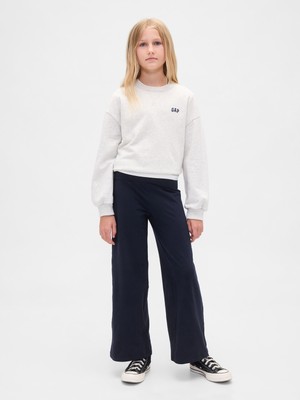 Gap Kız Çocuk Lacivert Wide-Leg Foldover Leggings Tayt