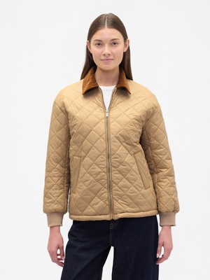 Gap Kadın Kahverengi Relaxed Quilted Ceket