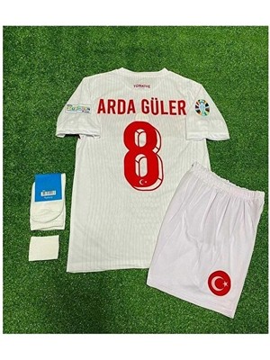 Legent Lady Euro 2024 Türkiye Ar.d.a. /güler 8 Numara Çocuk Forması 4'lü Set Beyaz