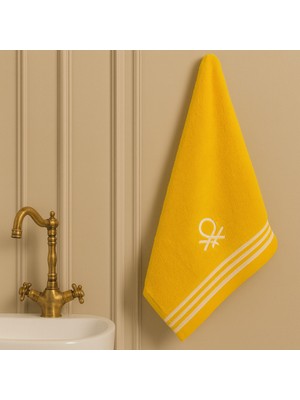Benetton Home Banyo Havlu El Yüz Vücut Sarı %100 Pamuk 50X90 cm El Havlusu