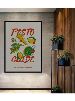 Teona Ahşap Çerçeve Görünümlü Pesto Rehberi Ahşap Mdf Dekoratif Ev Duvar Tablo Dikdörtgen Ev Duvar Tablo