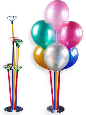 Hayaller Dükkanı Balon Süsleme Standı 75 cm Rengarenk Pk:1