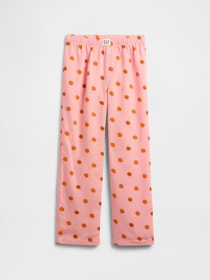 Gap Kız Çocuk Açık Pembe %100 Geri Dönüştürülmüş Flannel Pijama Altı
