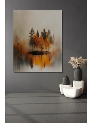 Teona Ahşap Sonbahar Manzarası Ahşap Mdf Dekoratif Ev/işyeri Duvar Tablo Dikdörtgen Ev/işyeri Duvar Tablo