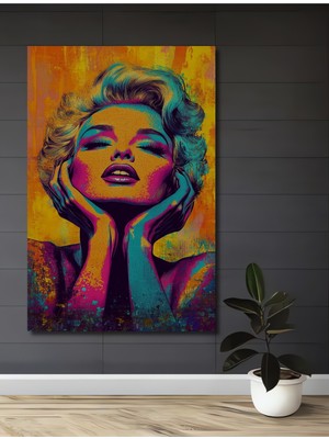 Teona Ahşap Marilyn Monroe Pop Art Dekoratif Ahşap Mdf Ev/işyeri Duvar Tablo Dikdörtgen Ev/işyeri Duvar Tablo