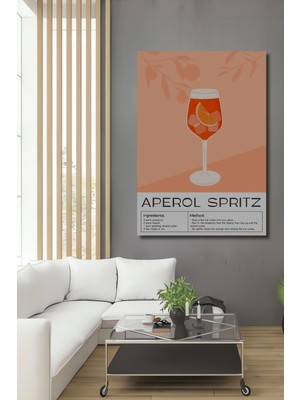 Teona Ahşap Aperol Spritz Dekoratif Ahşap Mdf Ev/işyeri Duvar Tablo Dikdörtgen Ev/işyeri Duvar Tablo
