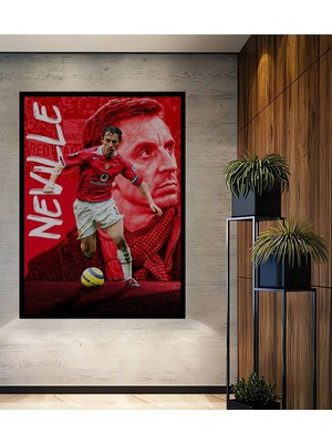 Teona Ahşap Çerçeve Görünümlü Futbolcu Dekoratif Ahşap Mdf Işyeri Duvar Tablo Dikdörtgen Işyeri Duvar Tablo