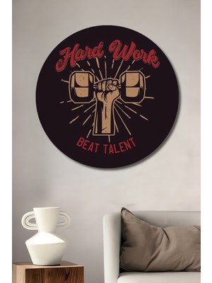 Teona Ahşap Sıkı Çalışma Azmi Ahşap Mdf Dekoratif Ev/işyeri Duvar Tablo Yuvarlak Ev/işyeri Duvar Tablo