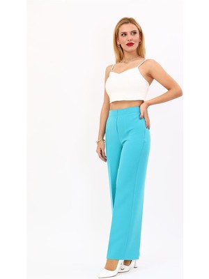 Önder Özsoy Bol Paça Pantolon-Turkuaz